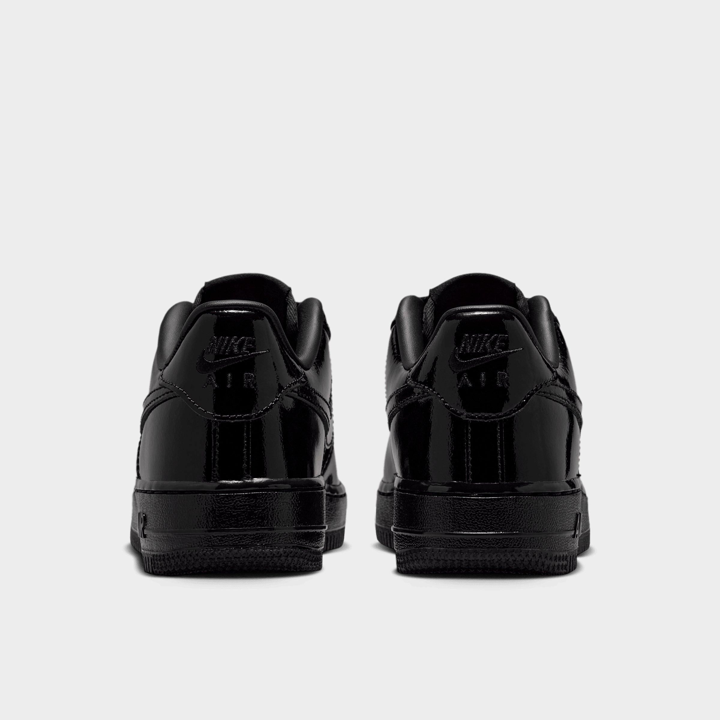Big Kids' Nithtke Air Force 1 LV8 1 Casual Shoes - Black/Black/Black - Back view