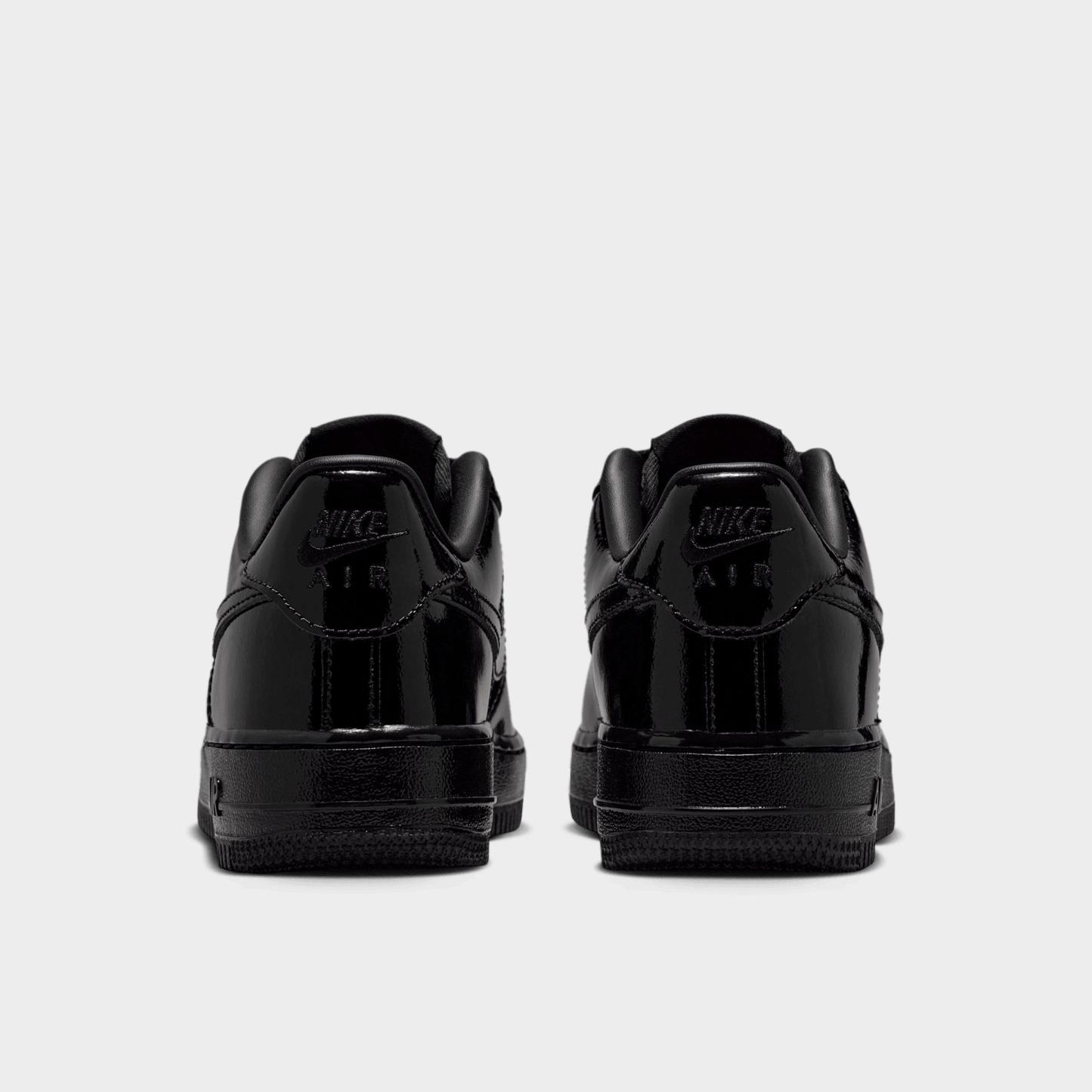 Big Kids' Nithtke Air Force 1 LV8 1 Casual Shoes - Black/Black/Black - Back view
