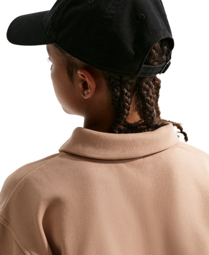 Nike Boys' 8-20 Sportswear Club Rugby Striped Sweatshirt - Hemp/Sail