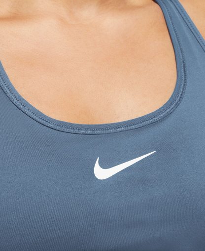 Nike Women's Swoosh Padded Sports Bra - Work Blue/white