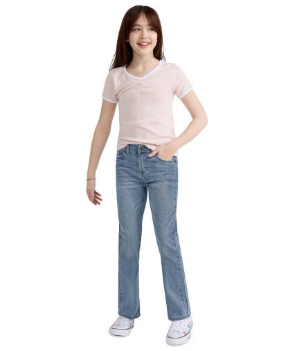 Levi's Girls' 7-16 Mid-Rise Classic Bootcut Denim Jeans - Light Blue