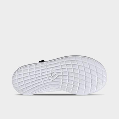 Little Kids' adidas x Minecraft Lightorama Court Stretch Lace Hook-And-Loop Casual Shoes - Cloud White/Night Indigo/Screaming Green - Bottom view
