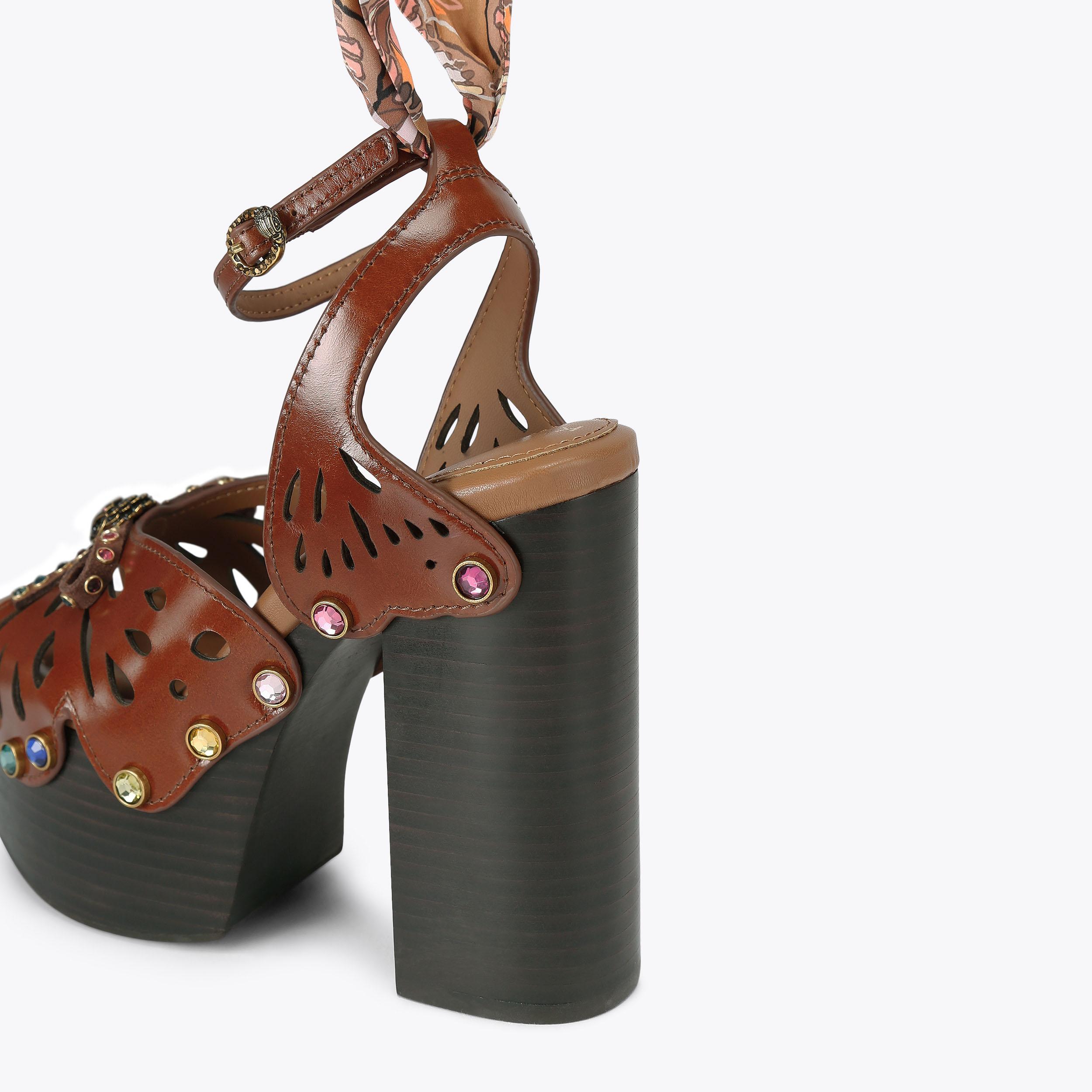 Kurt Geiger London Butterfly Platform Heel - Brown - view 4