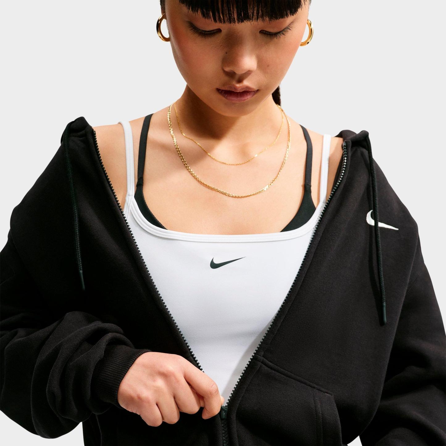 Women's Nithtke Studio Fleece Medium-Weight Full-Zip Hoodie - Total Black/Sail