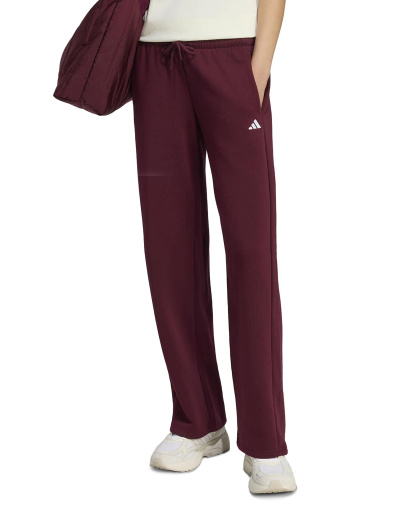 adidas Women's Essentials Small Logo Feel Cozy Open Hem Pants - Maroon/white