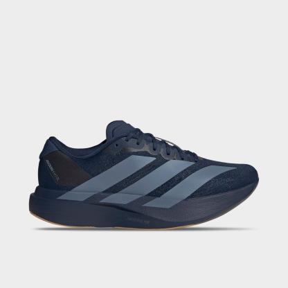 Men's adidas Adizero EVO SL Running Shoes - Part 1 - Night Indigo/Tech Ink/Grey - Left shoe facing left. Outside of the shoe.