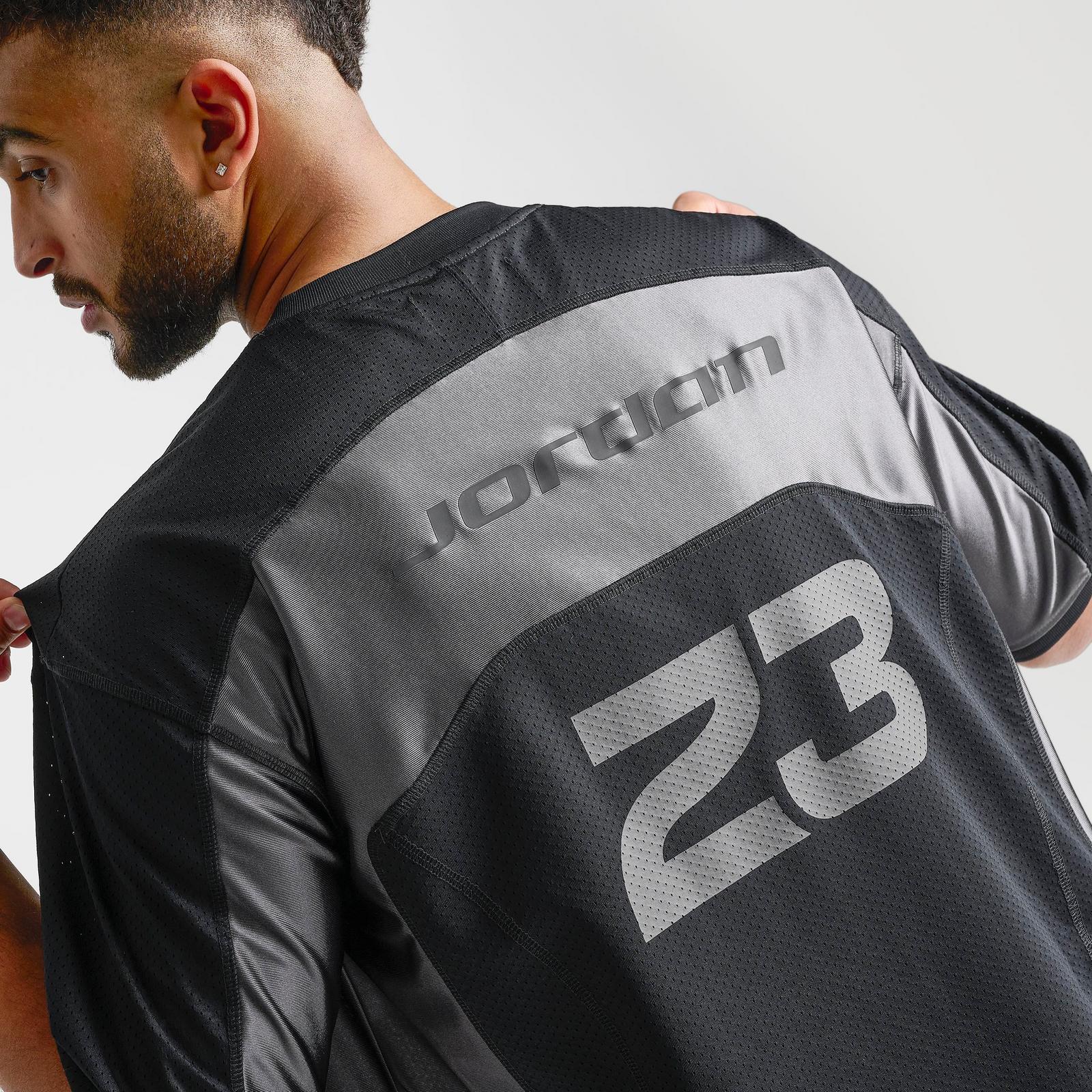 Men's Jordan Flight Football Jersey - Black/Iron Grey/Black - view 6