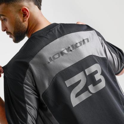 Men's Jordan Flight Football Jersey - Black/Iron Grey/Black - view 6