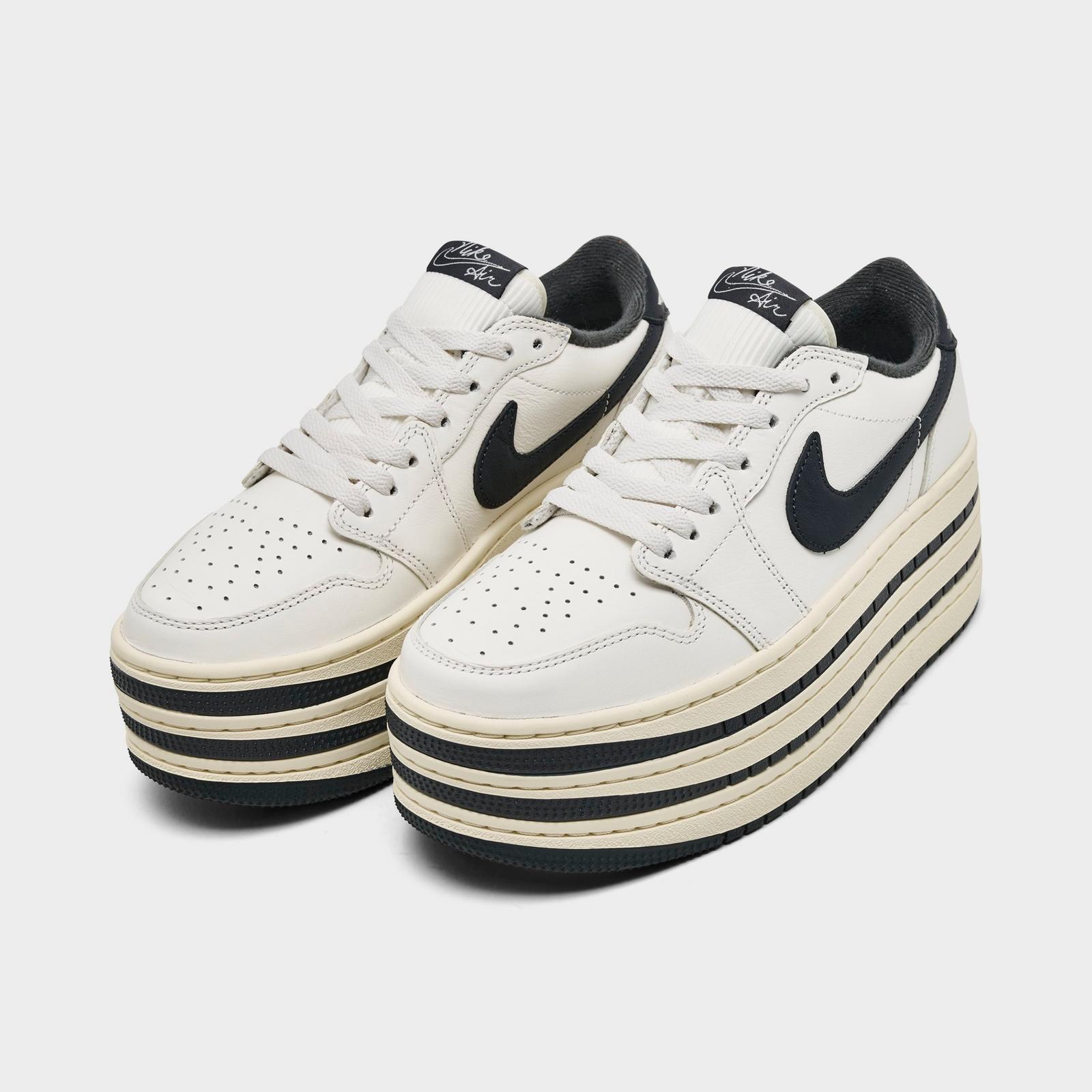 Women's Air Jordan 1 Low Triple Stack Casual Shoes - Sail/Anthracite/Coconut Millk - view 2