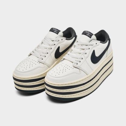Women's Air Jordan 1 Low Triple Stack Casual Shoes - Sail/Anthracite/Coconut Millk - view 2