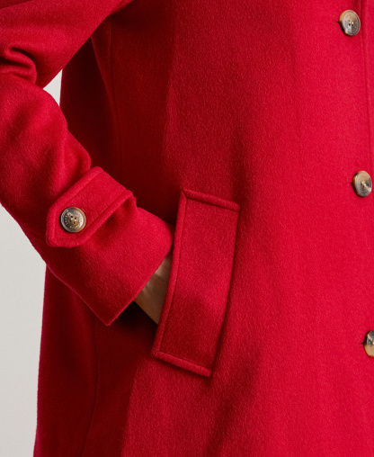 Lauren Ralph Lauren Women's Icon Hooded A-Line Coat, Created for Macy's - Red