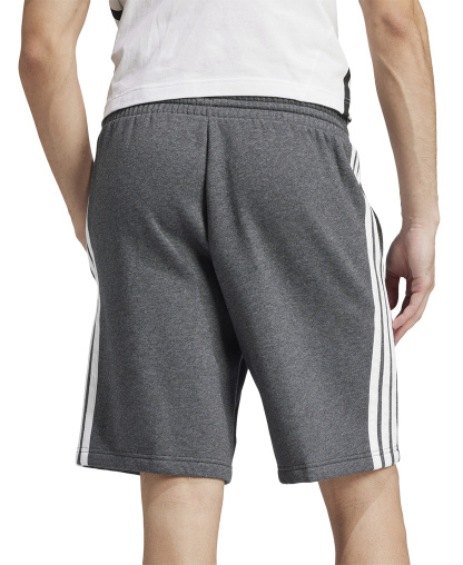 adidas Men's Essential Three Stripes Fleece Shorts - Mgh / Blk