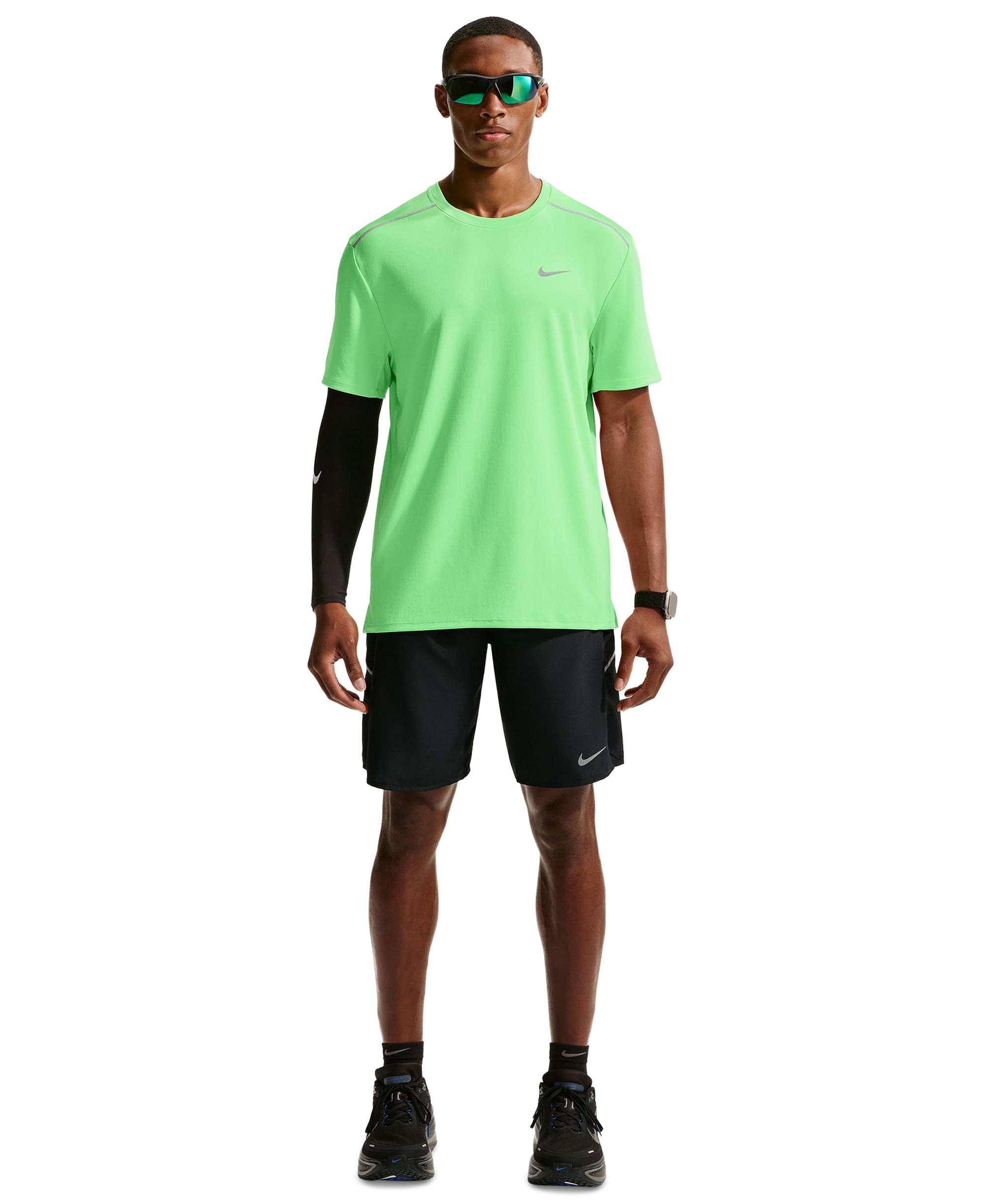 Nike Men's Miler Dri-FIT Running T-Shirt - Illusion Green/Reflective Silver