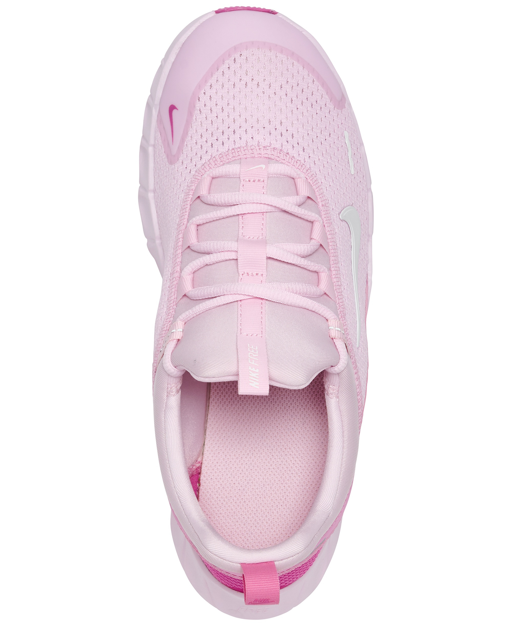 Nike Big Kids Free Ride Running Sneakers from Finish Line - Pink Rise, Playful Pink