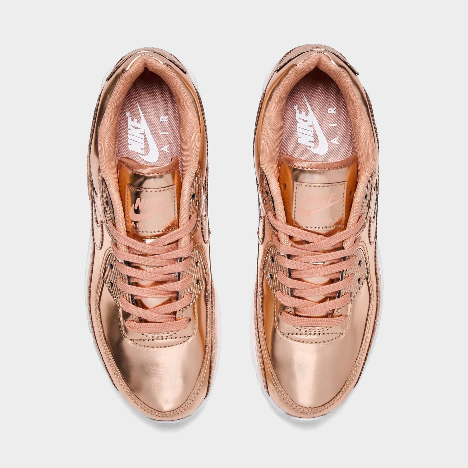 Women's Nike Air Max 90 SP Casual Shoes - Rose Gold/Rose Gold/Metallic Red Bronze