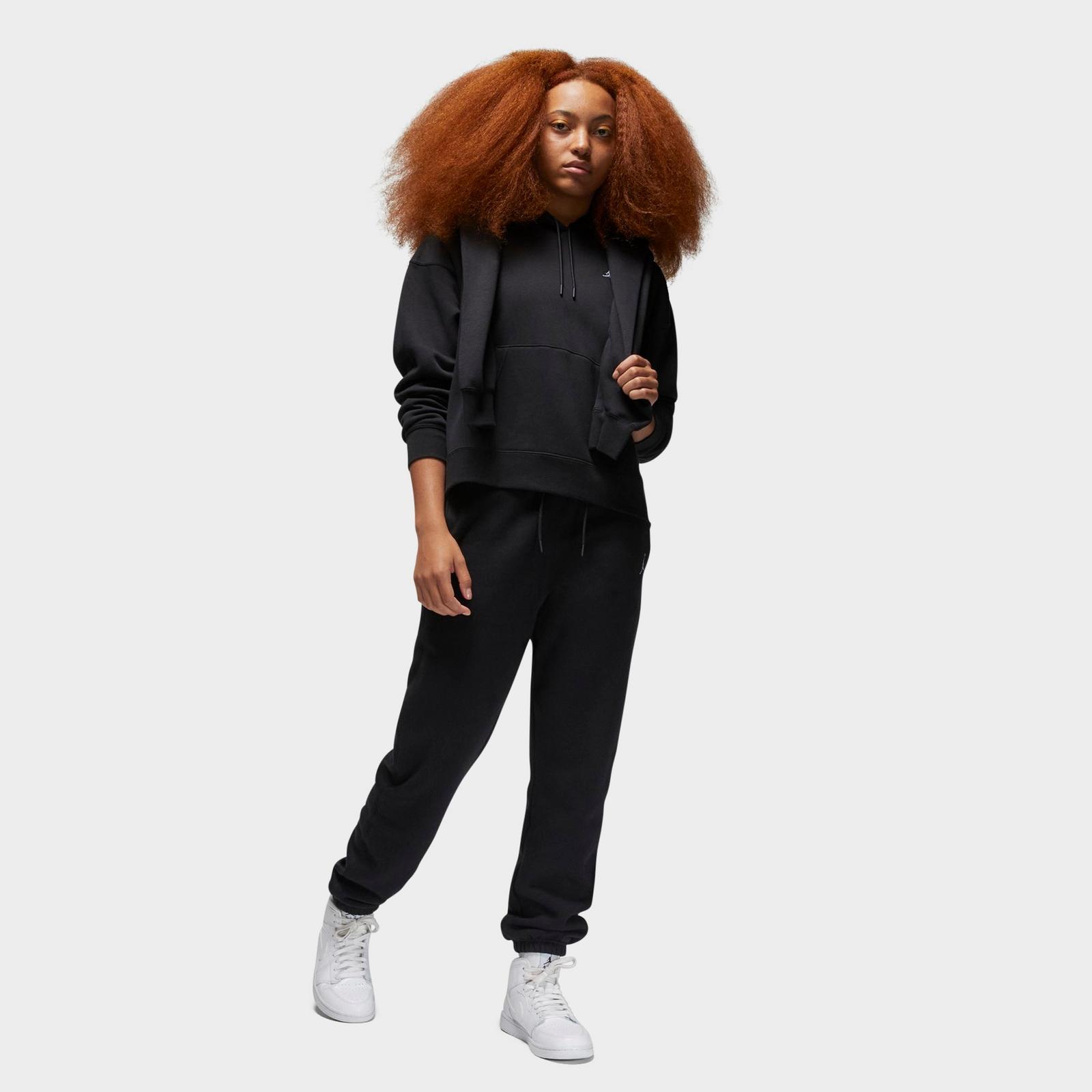 Women's Jordan Brooklyn Fleece Hoodie - Black/White - view 2