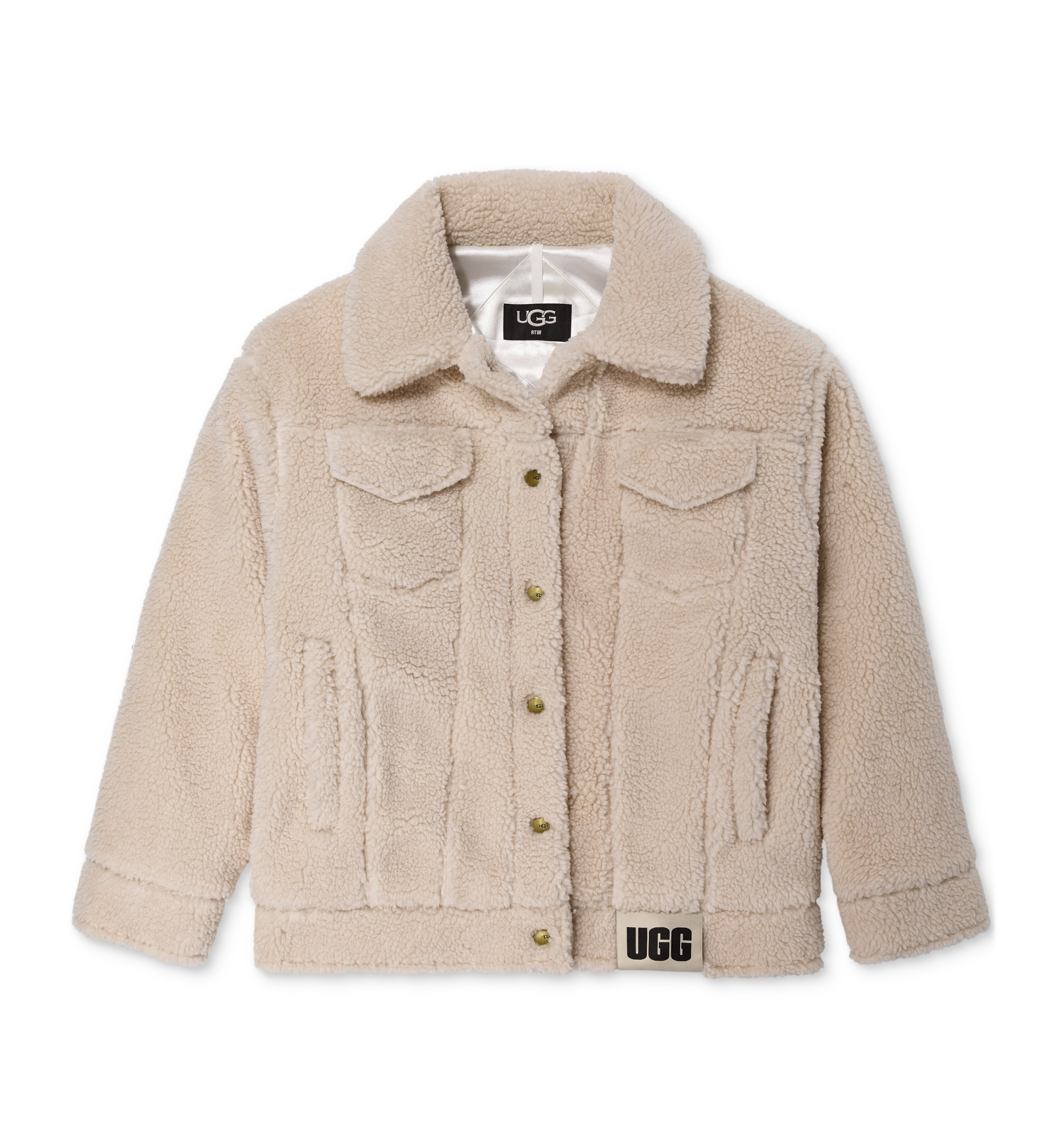 UGG Women's Frankie Sherpa Fleece Trucker Jacket - Natural