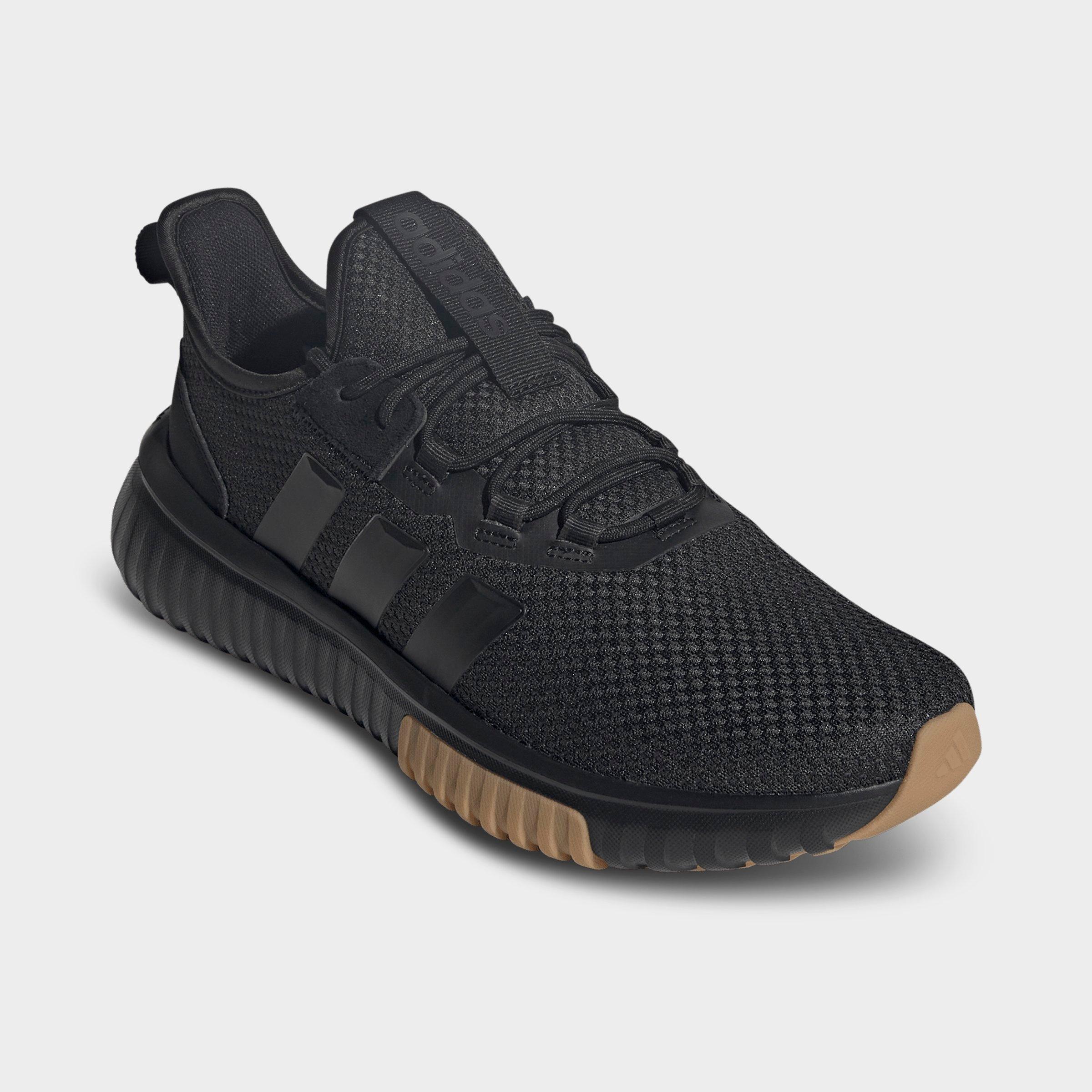Men's adidas Kaptir 4.0 Casual Shoes - Core Black/Core Black/Gum - Both shoes facing left