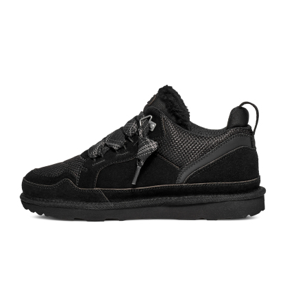 UGG® Kids' Lowmel Lace-Up Cozy Sneakers - Black