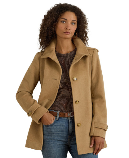 Lauren Ralph Lauren Women's Icon Hooded A-Line Coat, Created for Macy's - Camel