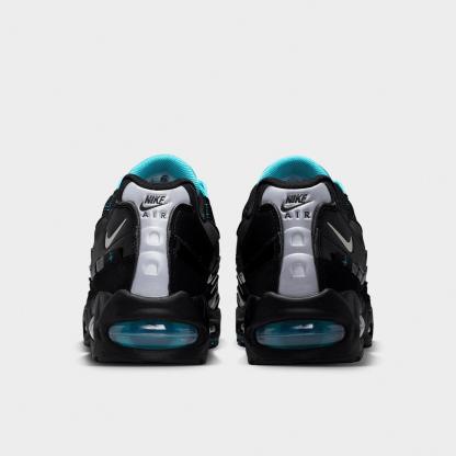 Men's Nithtke Air Max 95 Big Bubble Scorpion Casual Shoes - Part 1 - Black/Gamma Blue/Metallic Silver/Chrome - Back view