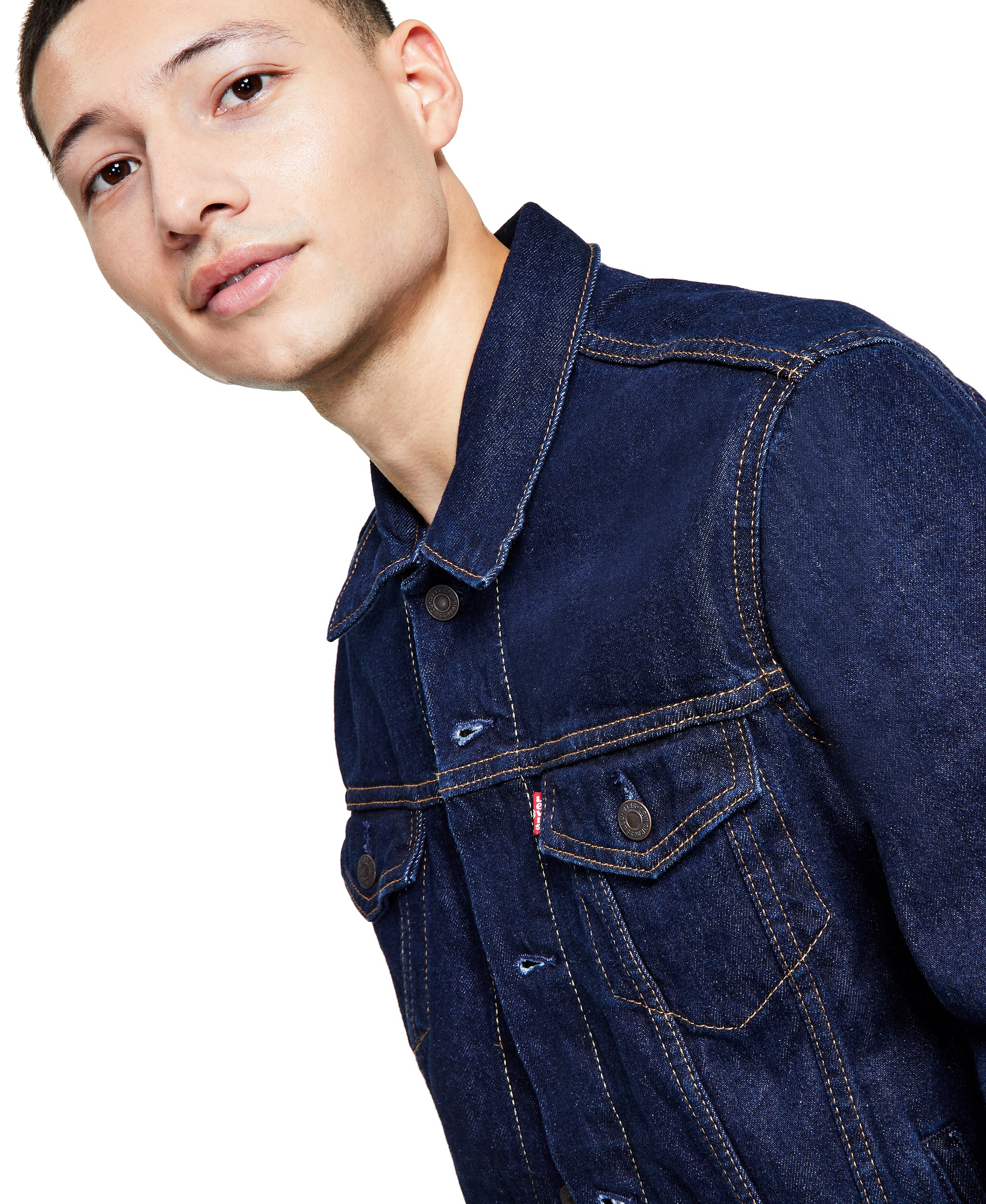 Levi's Men's Regular-Fit Non-Stretch Denim Trucker Jacket - Rinse