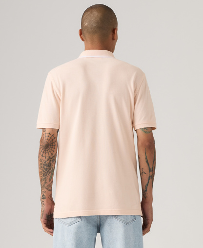 Levi's Men's Housemark Short-Sleeve Polo Shirt - Pink Stripe