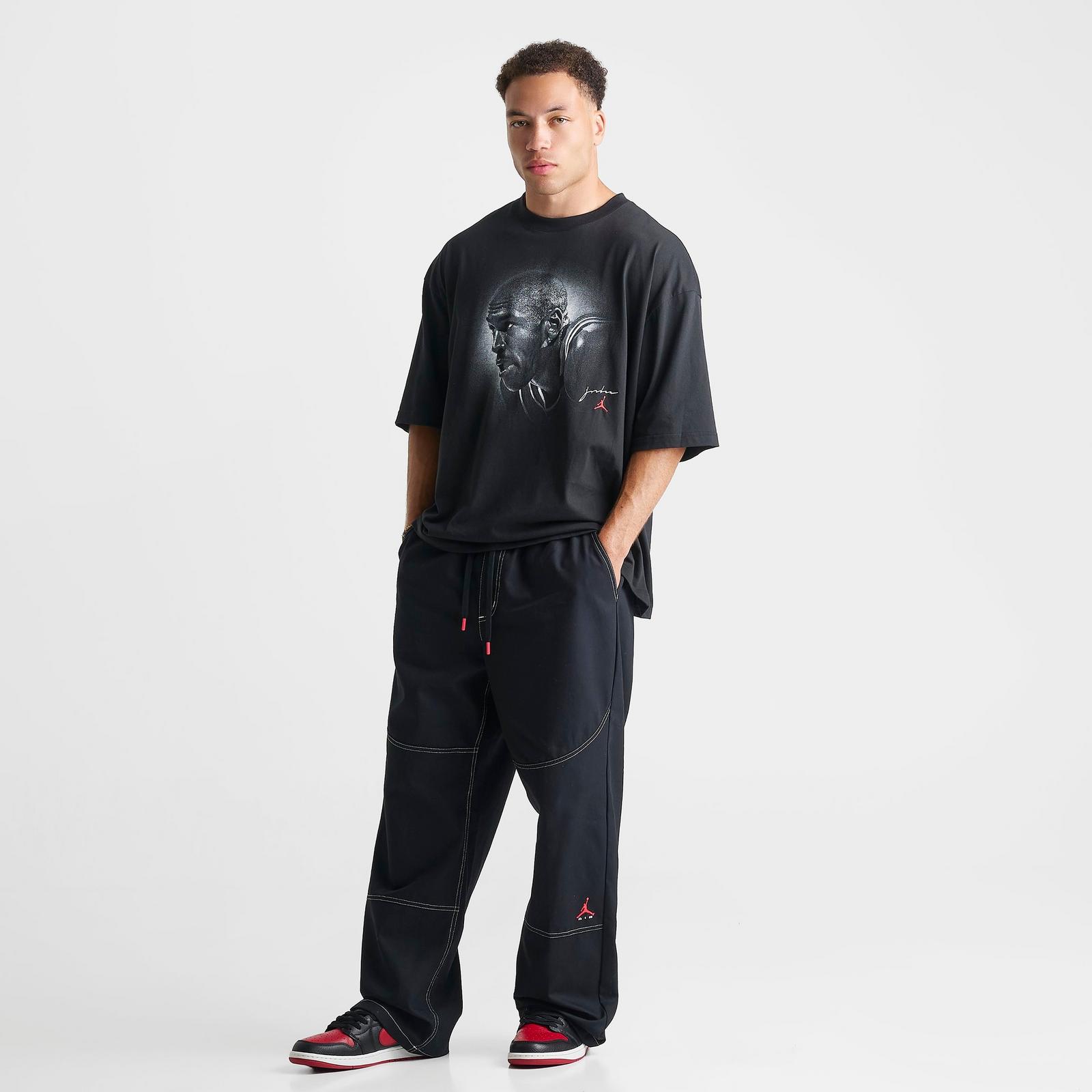 Men's Jordan Brooklyn Chino Pants - Black/University Red - view 2