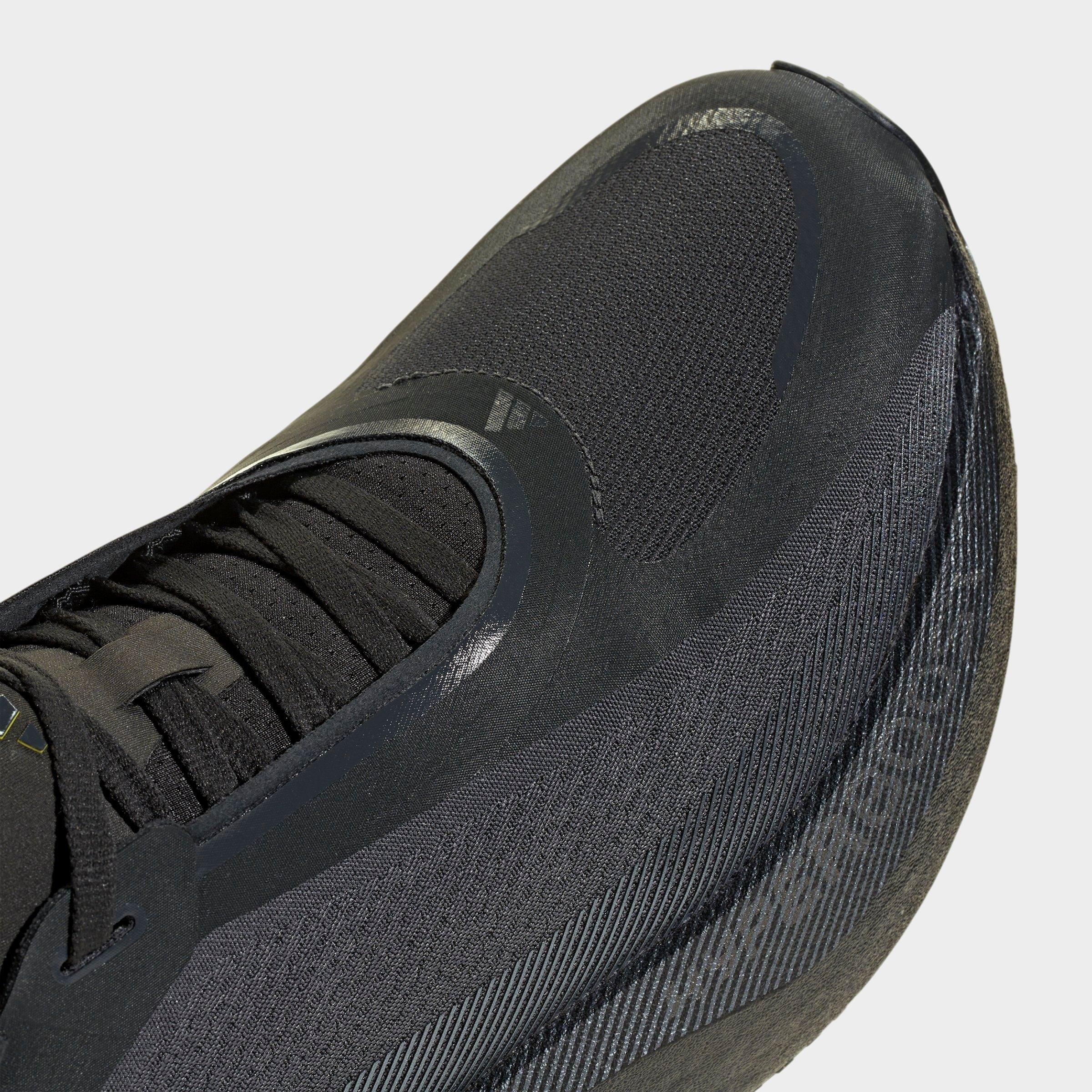 Men's adidas Hyperboost Edge Running Shoes - Part 2 - Carbon/Hi-Res Yellow/Grey - Detail shot