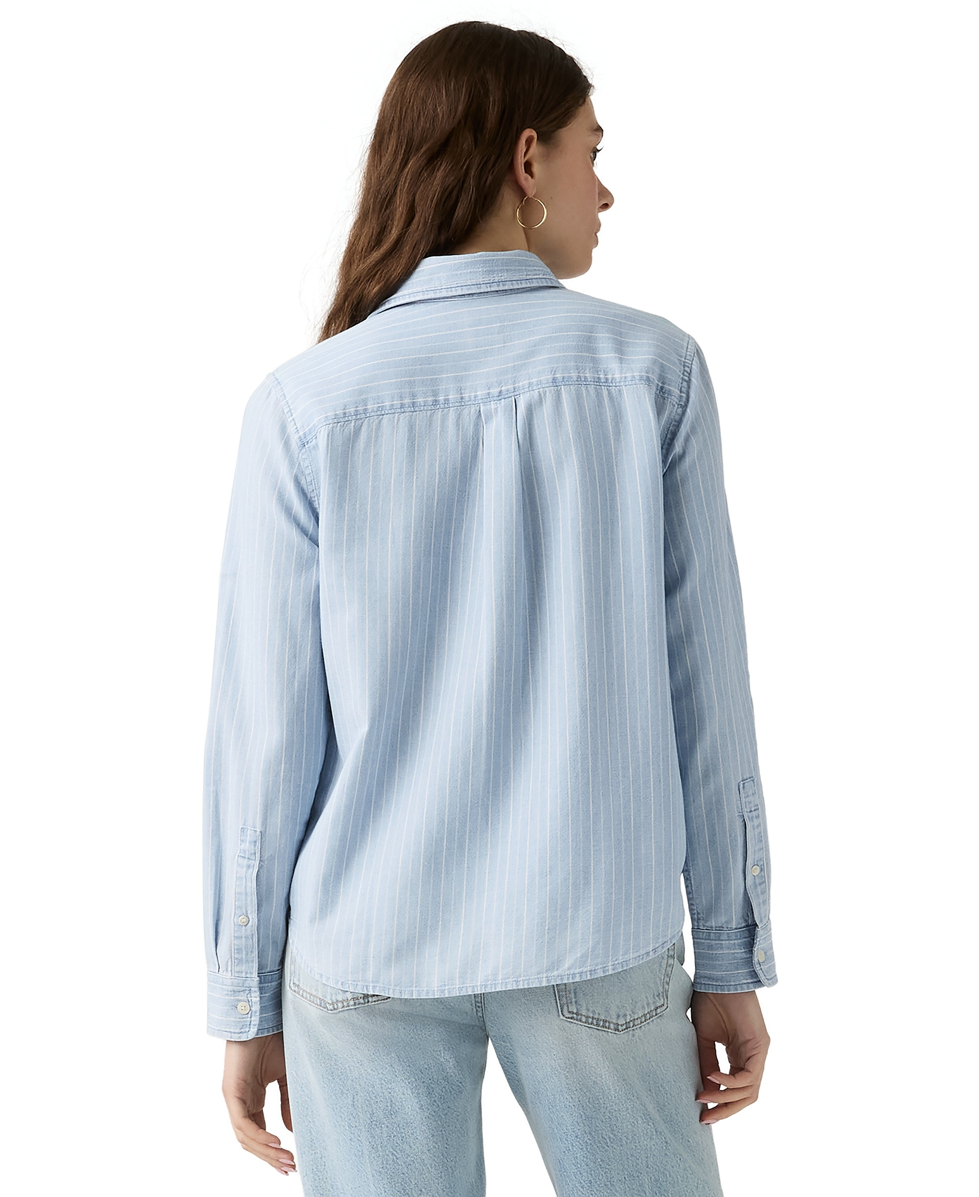 Levi's Women's Carlile Classic Poplin Long-Sleeve Shirt - String Me Along
