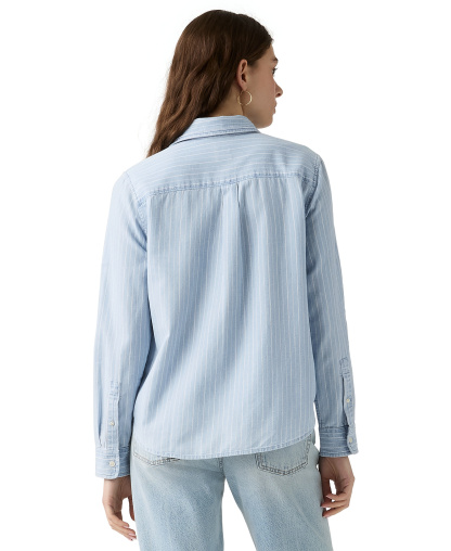 Levi's Women's Carlile Classic Poplin Long-Sleeve Shirt - String Me Along