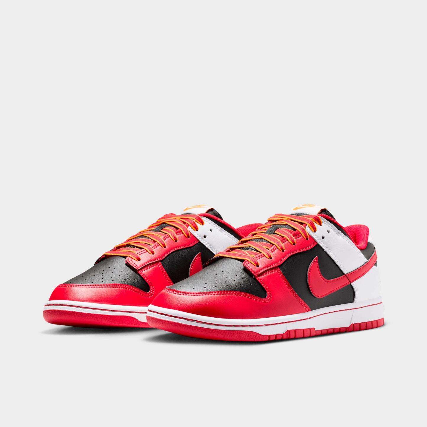 Men's Nithtke Dunk Low Retro Casual Shoes - Part 3 - Black/White/University Gold/University Red - Both shoes facing left