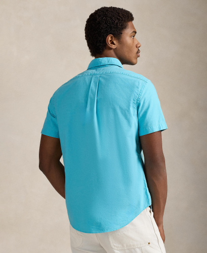 Polo Ralph Lauren Men's Garment-Dyed Oxford Shirt - Perfect Turquoise