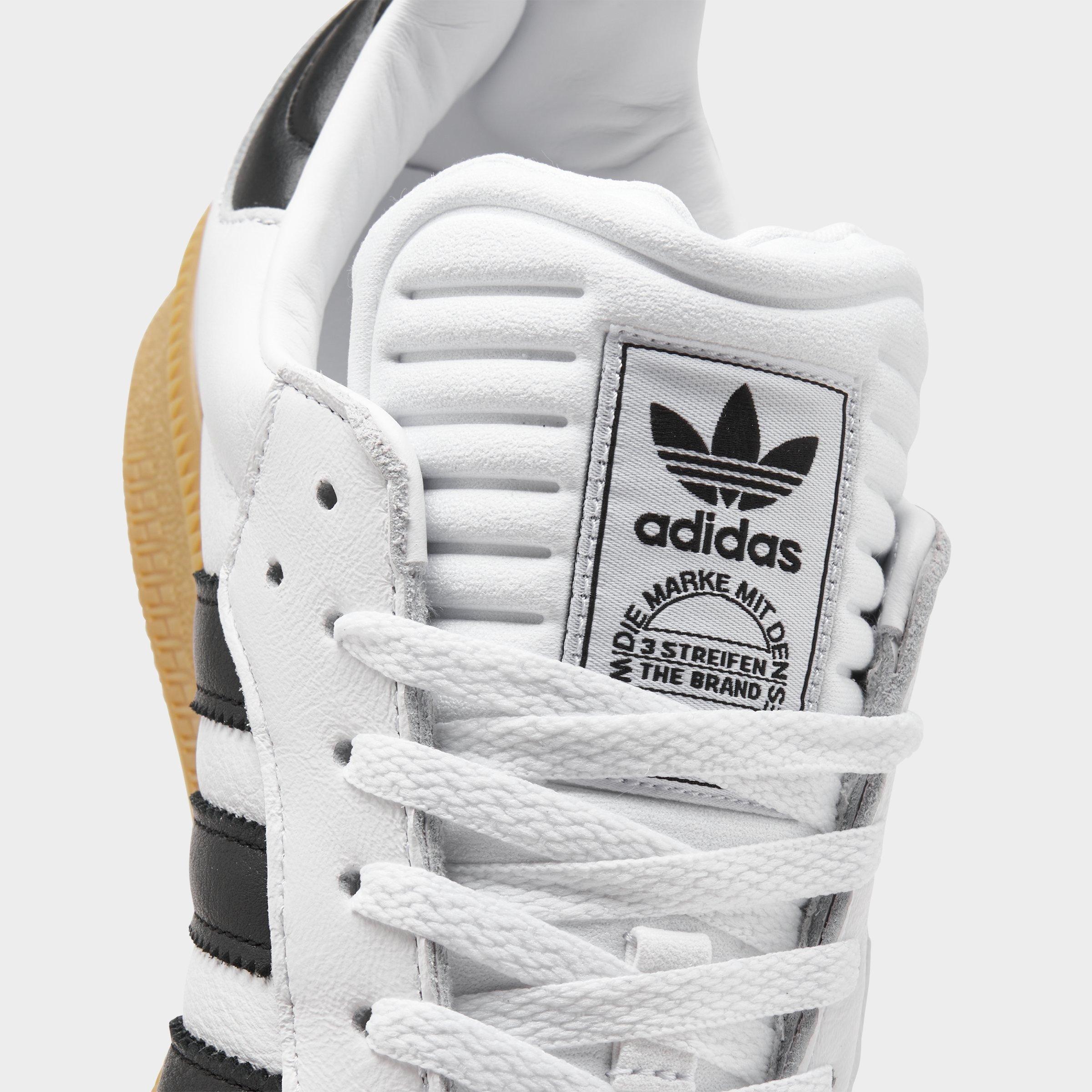 Men's adidas Originals Samba XLG Casual Shoes - White/Black/Gum - Detail shot