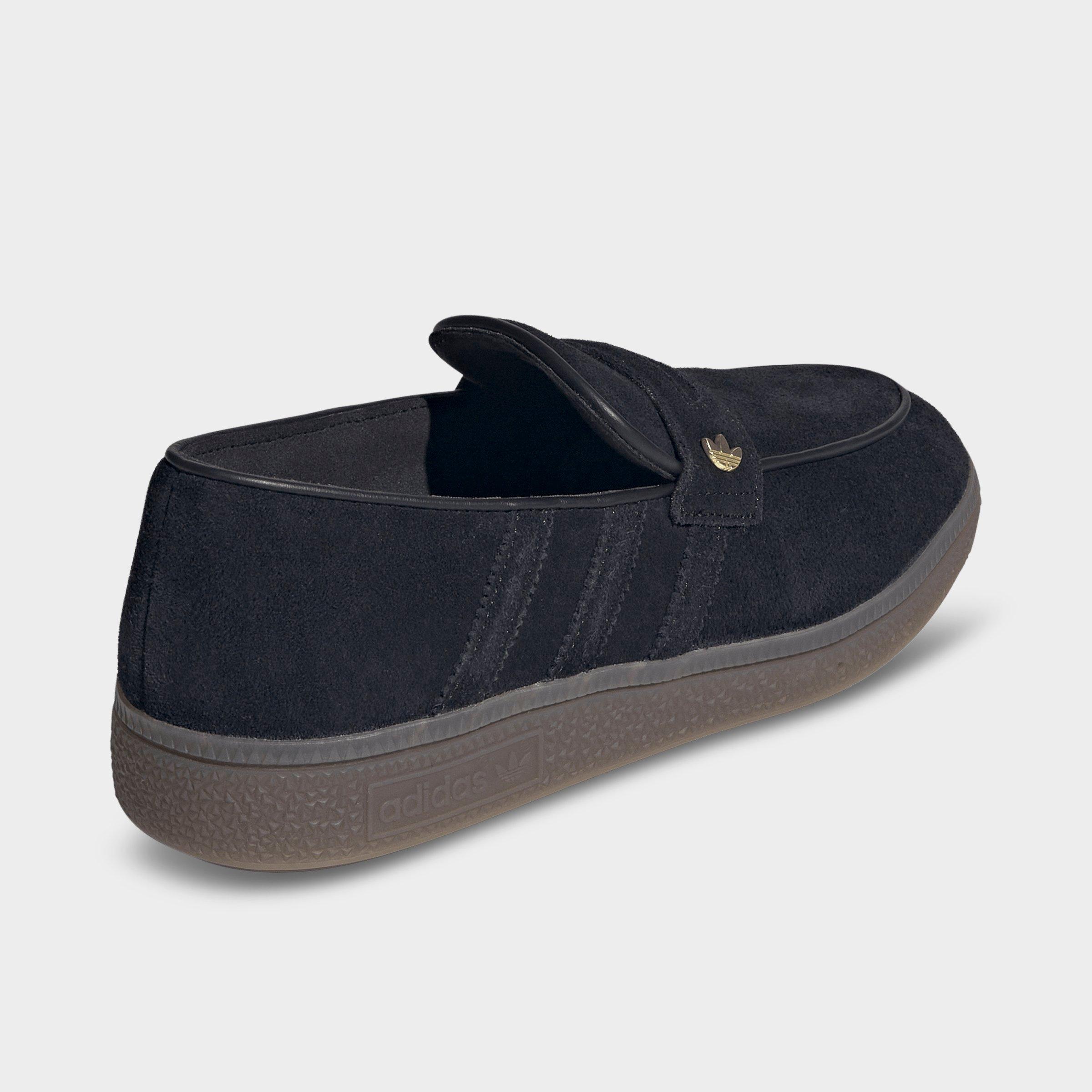 Women's adidas Originals Handball Spezial Loafer Casual Shoes - Part 1 - Core Black/Core Black/Gum - Back view