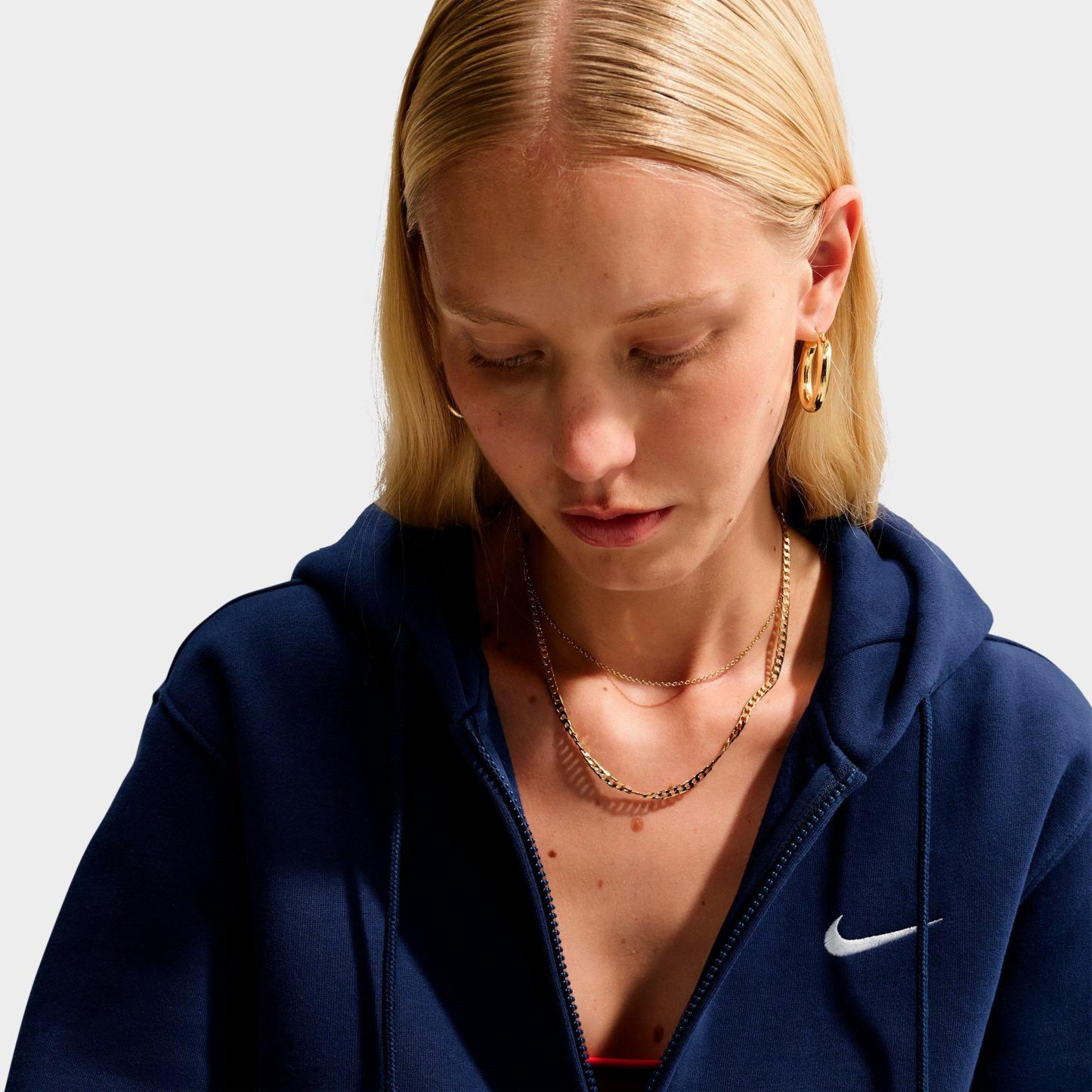Women's Nithtke Studio Fleece Medium-Weight Full-Zip Hoodie - Midnight Navy/Sail