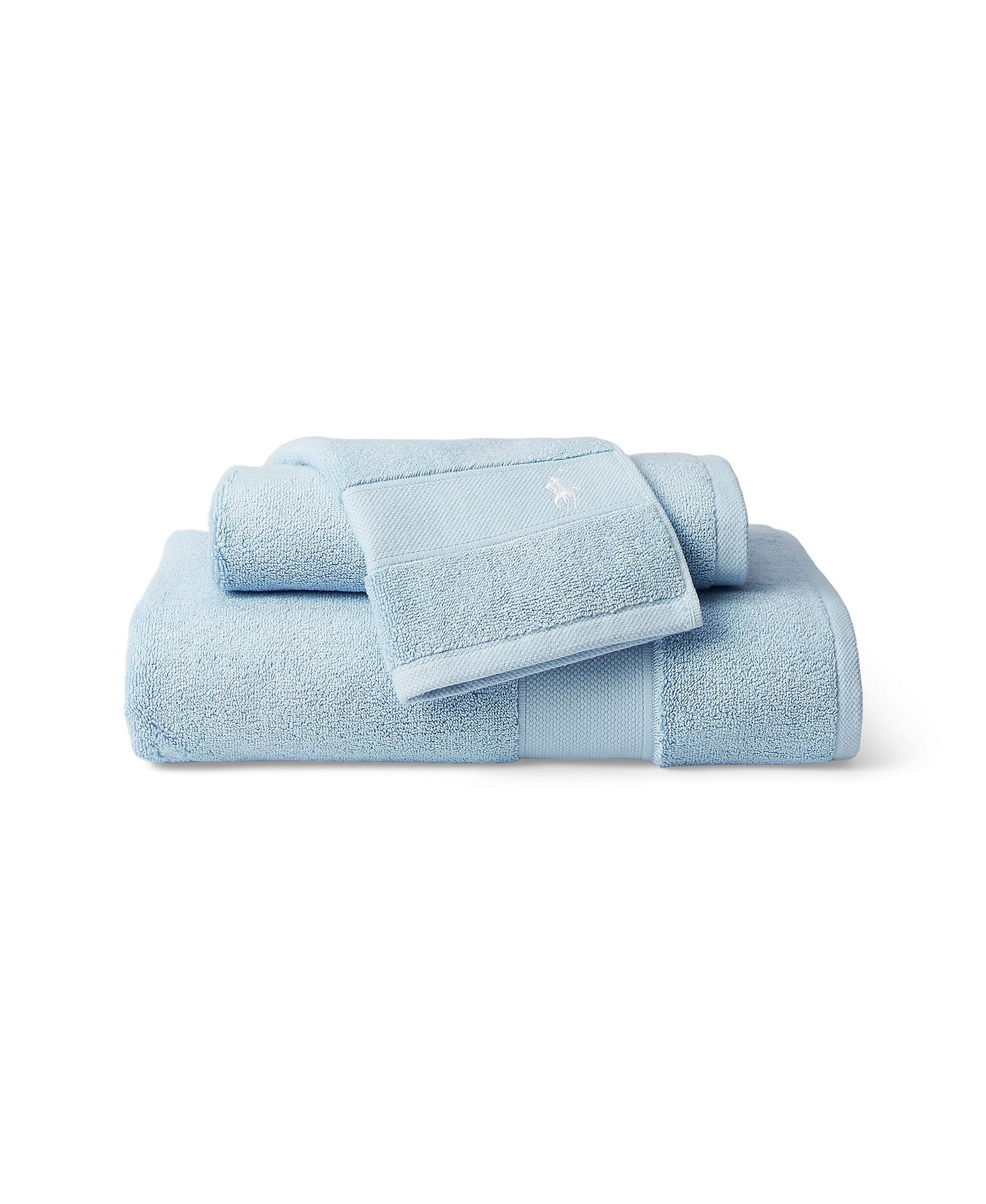 Polo Ralph Lauren Polo Player Cotton Bath Towel, 58" x 30" - Office Blue