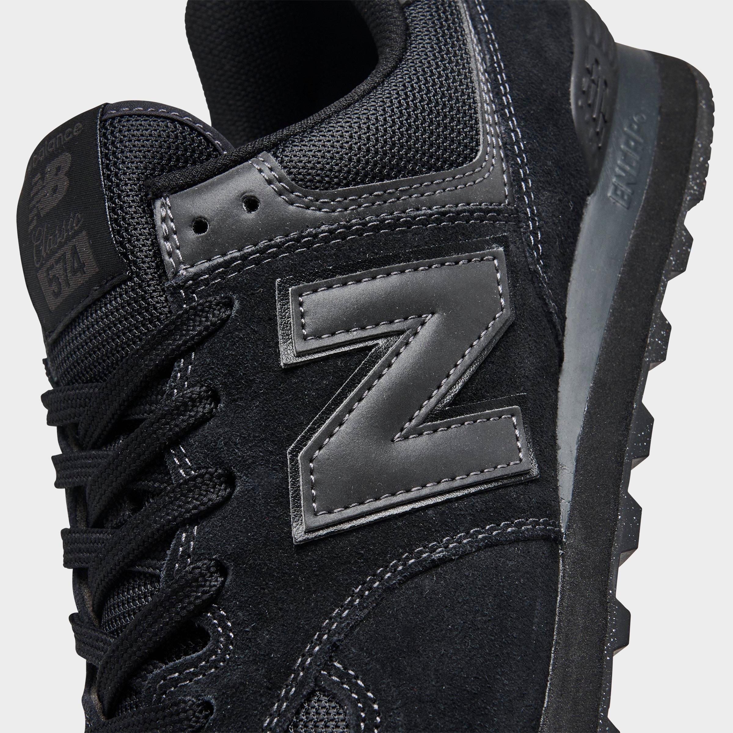 Men's New Balance 574 Core Casual Shoes - Black/Black - view 3