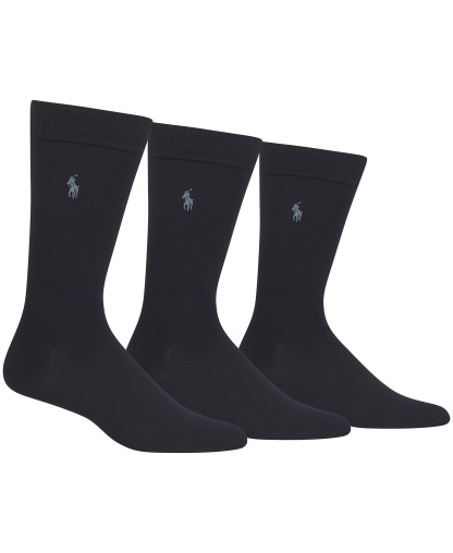 Polo Ralph Lauren Men's Supersoft Dress Socks, 3-Pack - Navy