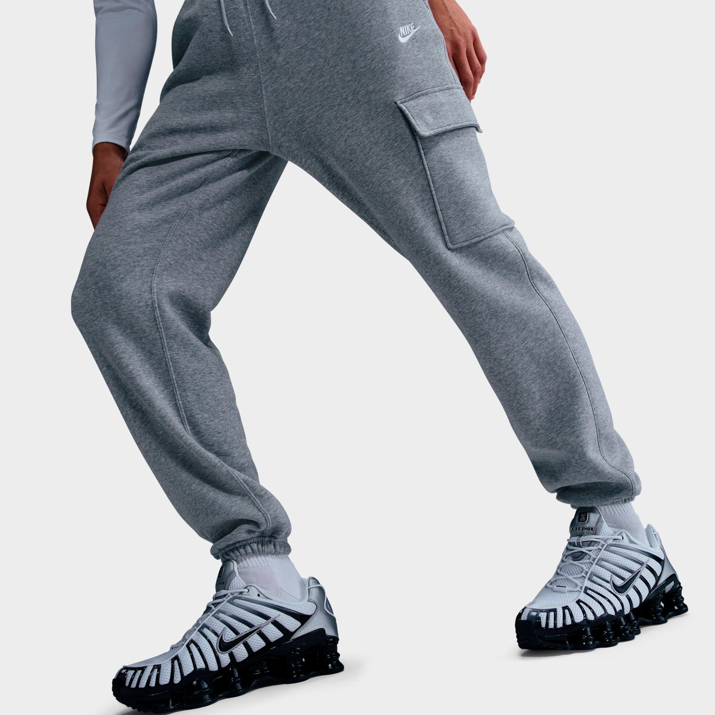 Men's Nithtke Club Fleece Cargo Jogger Pants - Dark Grey Heather/Light Smoke Grey/White