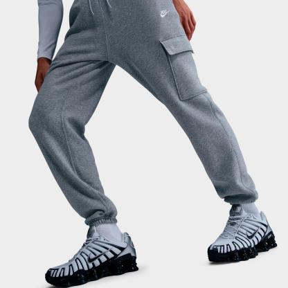 Men's Nithtke Club Fleece Cargo Jogger Pants - Dark Grey Heather/Light Smoke Grey/White