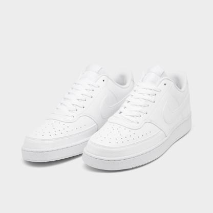 Men's Nike Court Vision Low Next Nature Casual Shoes - White/White/White