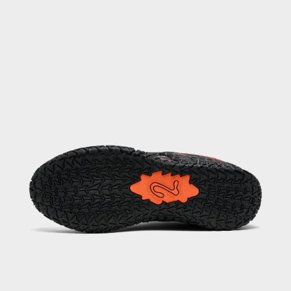 Big Kids' Nithtke Ja 3 Basketball Shoes - Safety Orange/Black/University Red - Bottom view