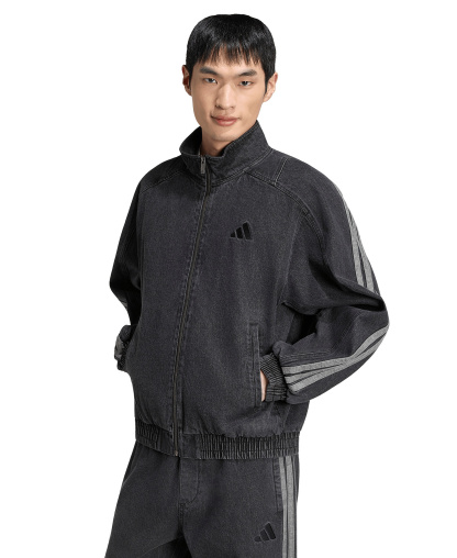 adidas Men's Stadium Denim Track Jacket - Black