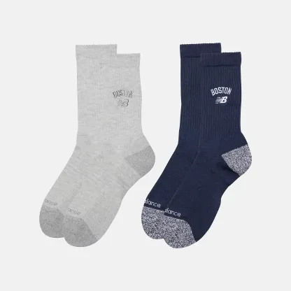 New Balance Boston City Sock 2 Pack, LAS51BOSAS