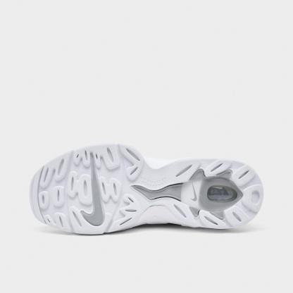 Big Kids' Nithtke Air DT Max ‘96 Low Casual Shoes - White/Metallic Silver/White/Light Smoke Grey - Bottom view