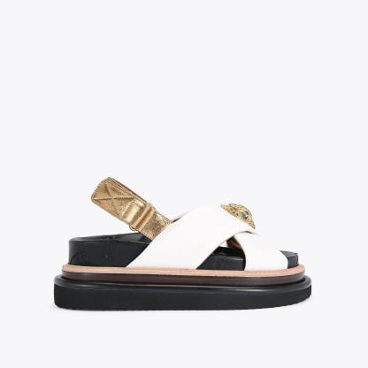 Kurt Geiger London Orson Cross Strap Sandal - White