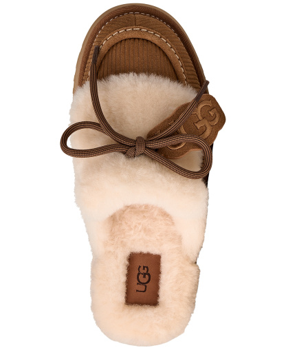 UGG® Women's Disquette Heritage Lace-Up Clog Slippers - Chestnut