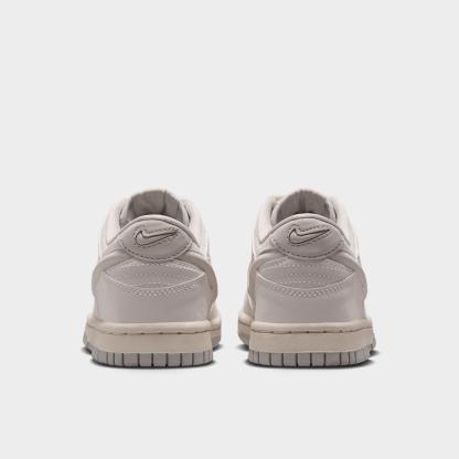 Big Kids' Nithtke Dunk Low LV8 Casual Shoes - Sail/Coconut Milk/Light Silver/Light Bone - Back view
