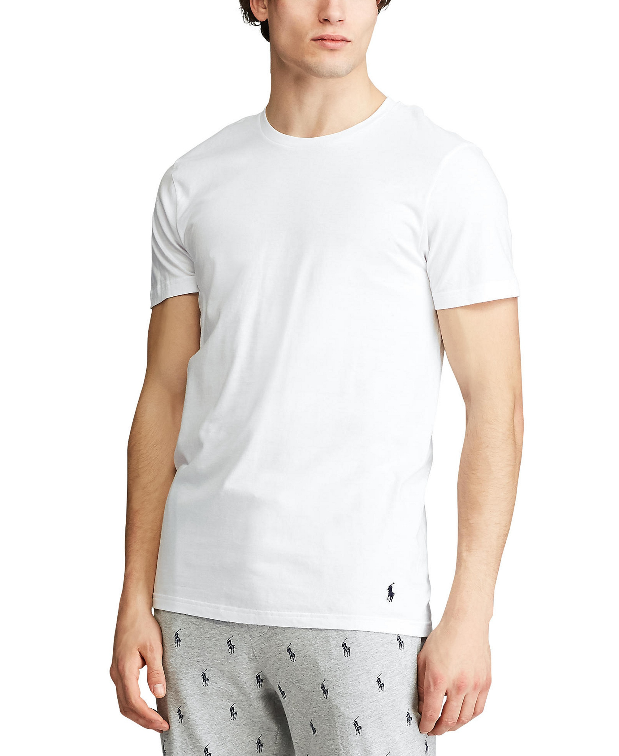 Polo Ralph Lauren Men's 5-Pack Crew-Neck Undershirts - White